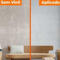 Papel de Parede Adesivo Lavável Textura Linho Cinza Suave 5m Open Star 32973 - 5
