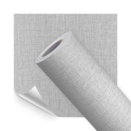 Papel de Parede Adesivo Lavavel Texturizado Linho Cinza Suave 500x60cm - 1
