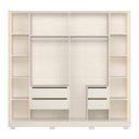 Ver imagem 5 de Guarda-Roupa Casal Reflecta 6 Portas 2 Gavetas com LED Napoli Bege/Off White