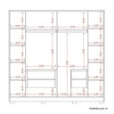 Ver mais imagens de Guarda-roupa Casal Reflecta 6 Portas 2 Gavetas com Led Napoli