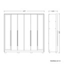 Ver imagem 4 de Guarda-Roupa Casal Reflecta 6 Portas 2 Gavetas com LED Napoli Bege/Off White