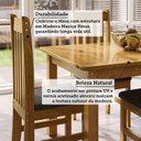 Ver imagem 5 de Conjunto Sala de Jantar Mesa 180cm e 8 Cadeiras 100% Madeira Maciça Essen Yescasa Nogueira/Cinza