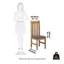 Ver imagem 4 de Conjunto Sala de Jantar Mesa 180cm e 8 Cadeiras 100% Madeira Maciça Essen Yescasa Nogueira/Cinza