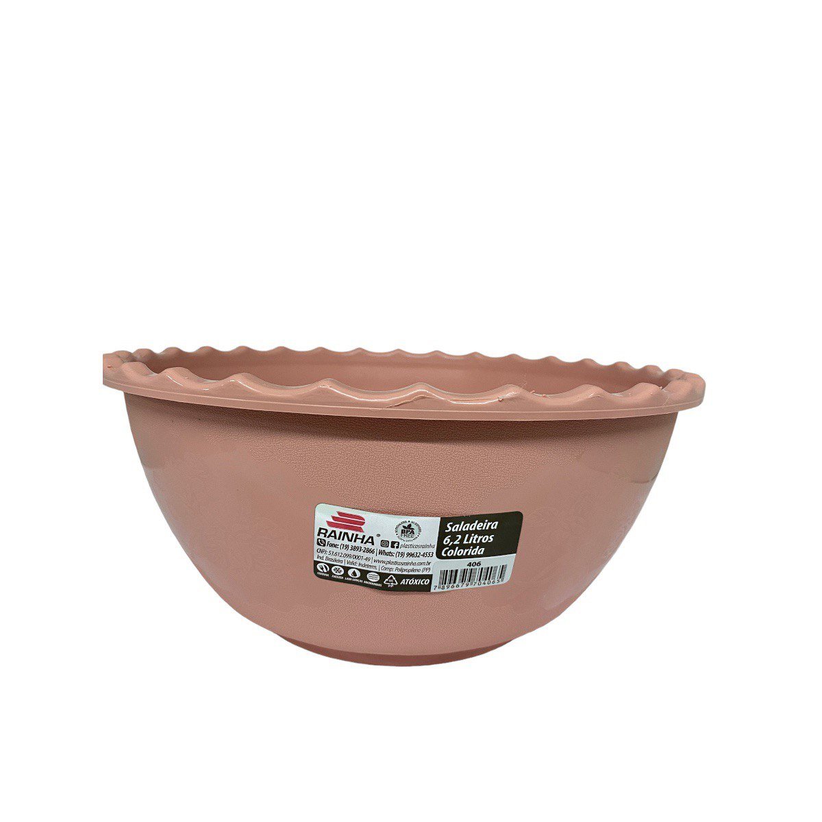 Saladeira Plástica Multiuso Decorativa 6,2l Rainha - 5