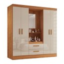 Ver imagem 2 de Guarda-Roupa Casal com Espelho 4 Portas e 2 Gavetas Vetro