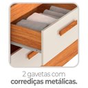 Ver imagem 7 de Guarda-Roupa Casal Capelinha com Espelho 4 Portas e 2 Gavetas Valenza Yescasa Off White/Cinamomo