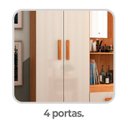 Ver imagem 6 de Guarda-Roupa Casal Capelinha com Espelho 4 Portas e 2 Gavetas Valenza Yescasa Off White/Cinamomo
