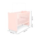 Ver imagem 4 de Jogo Quarto Infantil Doce Sonho Berço Cômoda 4 Gavetas e Guarda Roupa Qmovi