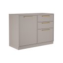 Ver imagem 1 de Balcão 1 Porta 3 Gavetas 120cm com Tampo e Dobradiças Slow Motion Essence - Itatiaia Fendi