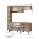 Ver imagem 4 de Cozinha Modulada Completa 5 Peças com Paneleiro e Aéreo com Nicho Venaly