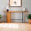 Ver imagem 2 de Aparador Ipê em Madeira Maciça Mel Metal Preto