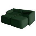 Ver imagem 5 de Sofá Cama Modulado Retrátil e Reclinável Decorativo Varsóvia 216cm Veludo Verde G33 - Gran Belo