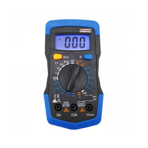 Multímetro Digital Ac Dc Cat III Display 3 ½ 1999 Contagens Retroiluminado Md-740 Portátil