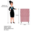 Ver imagem 3 de Cabeceira Estofada Liverpool 90cm Solteiro Rosa Bebê