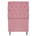 Ver imagem 4 de Cabeceira Estofada Liverpool 90cm Solteiro Rosa Bebê