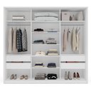 Ver imagem 3 de Guarda-Roupa 3 Portas Correr Madrid Cinza/Branco