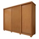 Ver imagem 3 de Guarda-Roupa Casal 3 Portas 6 Gavetas com Pés MDF 274cm Ollie Yescasa Marrom Amêndoa Clean/Off White