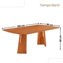 Ver imagem 3 de Mesa para Sala de Jantar Florida 180cm Tampo Barril Laminado