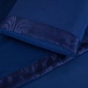 Ver imagem 4 de Jogo de Lençol Queen Madri 400 Fios Micropercal Azul Marinho Friso Floral Toque Macio 4 Peças