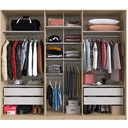 Ver imagem 2 de ROUPEIRO HERVAL PH 1720 - COR NOGUEIRA + OFF WHITE - COM ESPELHO