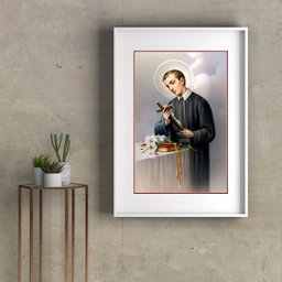 Quadro Decorativo São Geraldo - 60x48cm:madeira Branca - 1