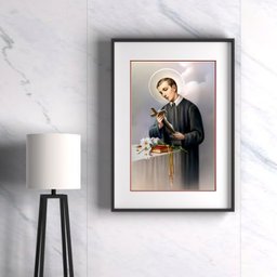 Quadro Decorativo São Geraldo - 60x48cm:madeira Branca - 2