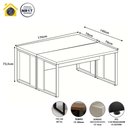 Ver imagem 2 de Plataforma 2 Pessoas 1,70m X 0,70m Pés Metal F5 Office Cor:nogal com Preto