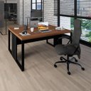 Ver imagem 1 de Plataforma 2 Pessoas 1,70m X 0,70m Pés Metal F5 Office Cor:nogal com Preto