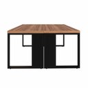 Ver imagem 5 de Plataforma 2 Pessoas 1,70m X 0,70m Pés Metal F5 Office Cor:nogal com Preto