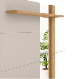 Painel Home Maragogi 1,82m P/ Tv até 60 Linea Brasil Carvalho/off White - 2
