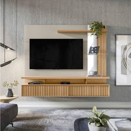 Painel Home Maragogi 1,82m P/ Tv até 60 Linea Brasil Carvalho/off White - 4