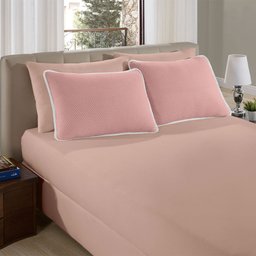 Jogo de Cama Queen Size 100% Algodão Estampado 3pçs Ciranda Blush II Vivaldi Premium Sul Brasil - 1