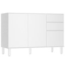 Ver imagem 1 de Balcão de Pia sem Tampo 120cm 3 Portas e 2 Gavetas Dora Luci Branco/branco Supremo