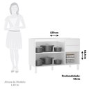 Ver imagem 2 de Balcão de Pia sem Tampo 120cm 3 Portas e 2 Gavetas Dora Luci Branco/branco Supremo