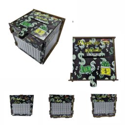 Cofre Guardar Woodbox Desafio 30 Mil Junte Dinheiro Dinblack - 4