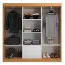 Ver imagem 3 de Guarda Roupas Casal Lisboa 3 Portas de Correr e 2 Gavetas - Cinnamomo Cinnamomo