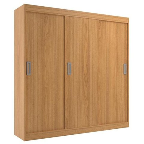 Guarda Roupas Casal Lisboa 3 Portas de Correr e 2 Gavetas - Cinnamomo Cinnamomo