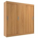 Ver imagem 1 de Guarda Roupas Casal Lisboa 3 Portas de Correr e 2 Gavetas - Cinnamomo Cinnamomo