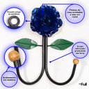 Ver imagem 3 de Cabideiro de Parede Cabide para Roupas 2 Ganchos Flor Azul