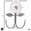 Ver imagem 4 de Cabideiro de Parede Cabide para Roupas 2 Ganchos Flor Azul