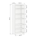 Ver imagem 6 de Kit 3 Estantes para Livros com 5 Prateleiras Cada 181,5x188x34cm Preto