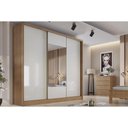 Ver imagem 1 de Guarda Roupa 3 Portas de Correr (1 C/ Espelho) e 4 Gavetas Arezzo/medelim Cumaru/fendi - Novo
