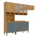 Ver imagem 3 de Cozinha Modulada Compacta 4 Peças 12 Portas MDF 270cm Malta Espresso Móveis