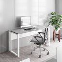 Ver imagem 2 de Plataforma Trabalho Individual com Caixa de Tomadas 135cm Industrial Executive Cinza Sagrado e Branco