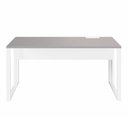 Ver imagem 1 de Plataforma Trabalho Individual com Caixa de Tomadas 135cm Industrial Executive Cinza Sagrado e Branco