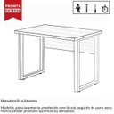 Ver imagem 3 de Mesa Escritório PÉ QUADRO 1,70x0,70m - C/ Gavetas - NOGAL SEVILHA/PRETO - 24475