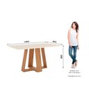 Ver imagem 3 de Conjunto Sala de Jantar Mesa Lins 160 cm Canto Reto com 6 Cadeiras Milla Henn