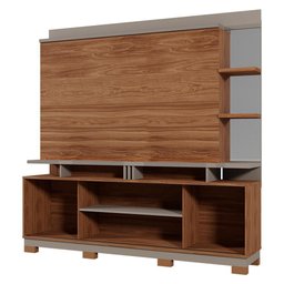 Estante Home Denver 180cm Grigio Fosco/cinamomo Mel para Tv até 60” - Mobler - 3