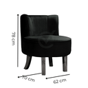 Ver imagem 2 de Cadeira Decorativa Oliva Via Encanto Veludo Cinza Claro