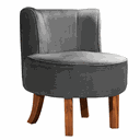 Ver imagem 1 de Cadeira Decorativa Oliva Via Encanto Veludo Cinza Claro